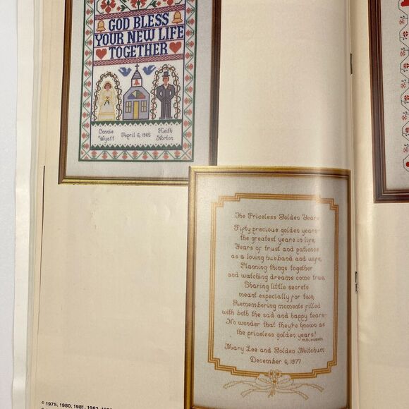 It's the Thought That Counts VTG 1983 Cross Stitch Pattern Book Family Gift - Picture 15 of 16